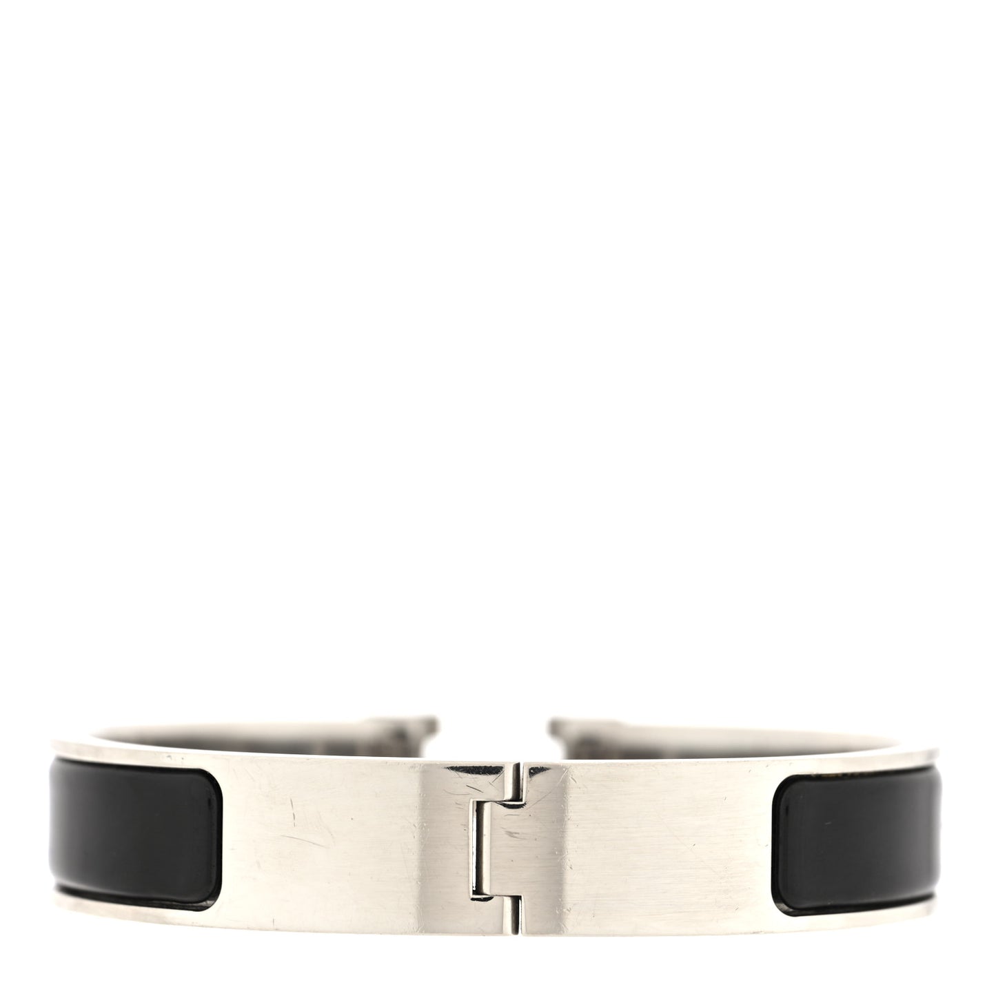 Enamel Narrow Clic Clac H Bracelet GM Black