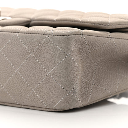 Chanel Iridescent Caviar Quilted Medium Double Flap Grey 10 of 16