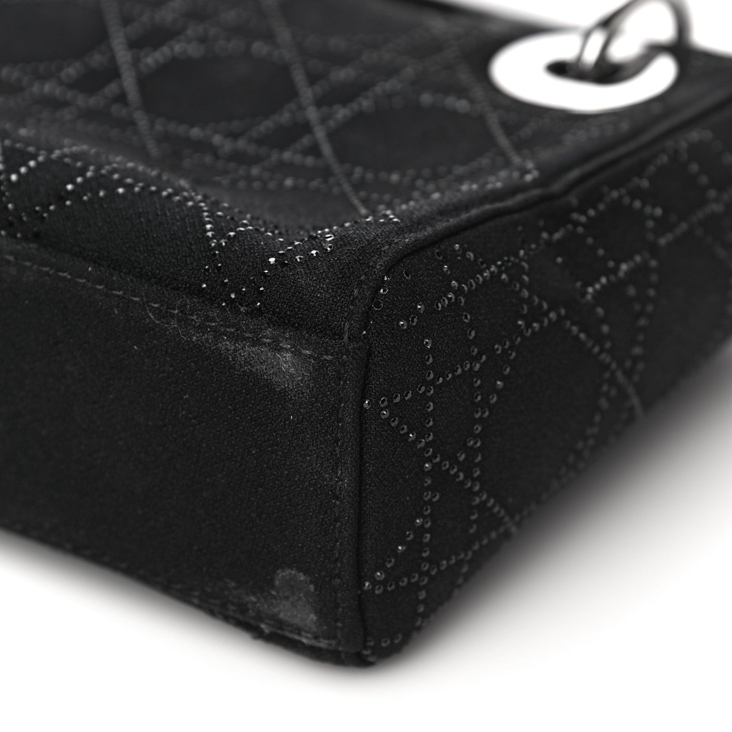 Christian Dior Canvas Studded Cannage Mini Lady Dior Black 15 of 18