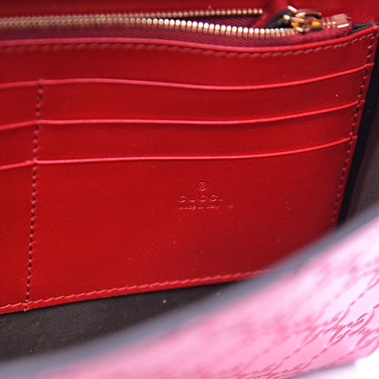 Gucci Guccissima Padlock Clutch Hibiscus Red 6 of 10