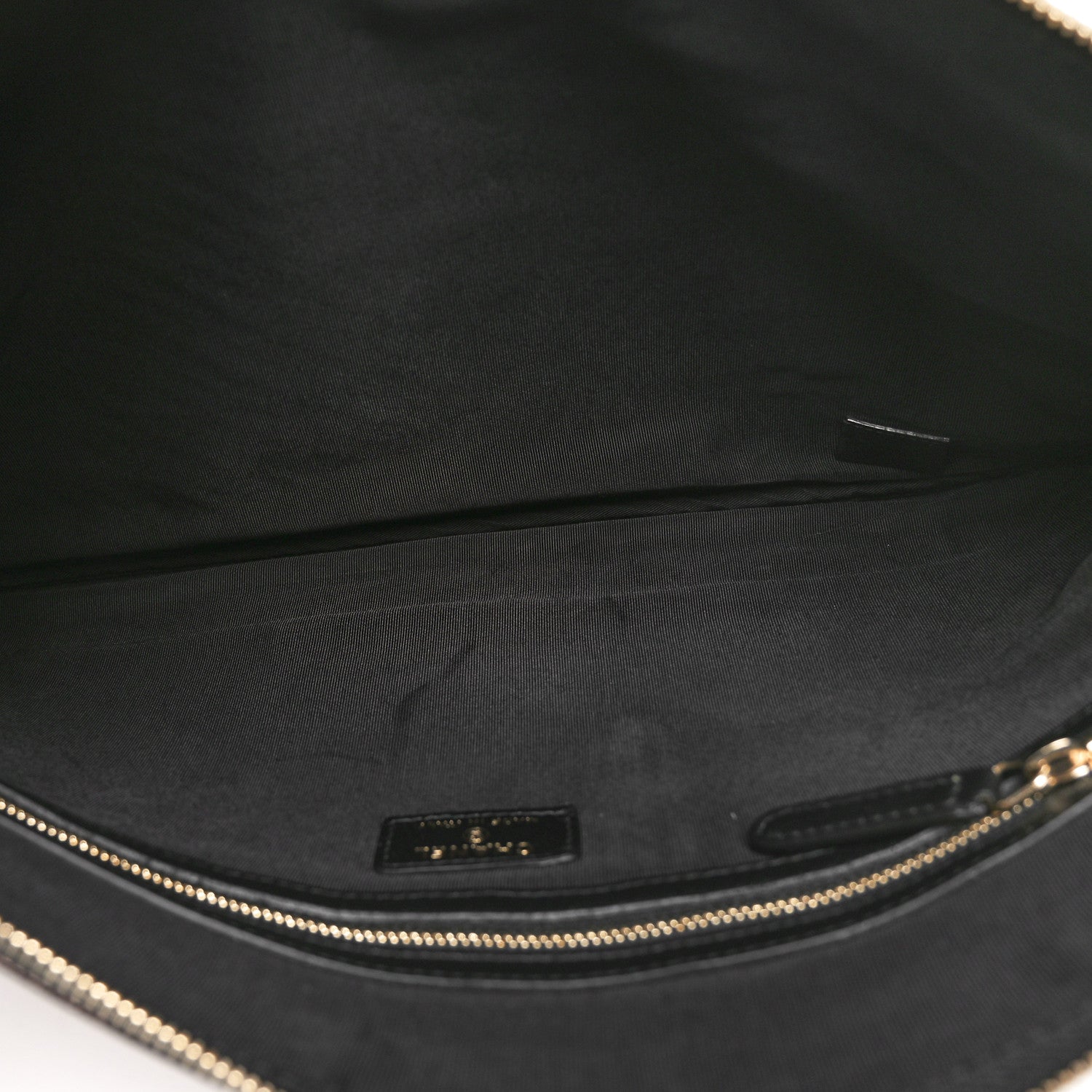 Chanel Caviar Chevron Boy Zip Pouch Black 5 of 10