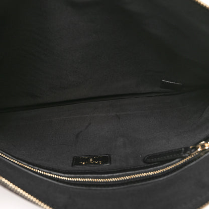 Chanel Caviar Chevron Boy Zip Pouch Black 5 of 10