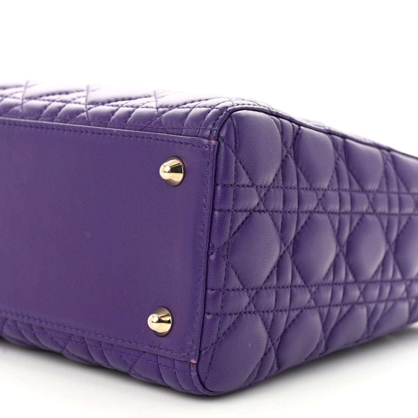 Lambskin Cannage Large Lady Dior Purple