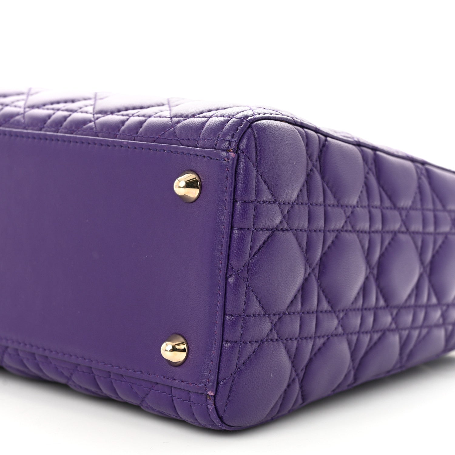 Christian Dior Lambskin Cannage Large Lady Dior Purple 10 of 11