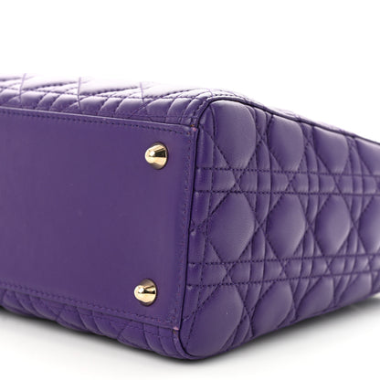 Christian Dior Lambskin Cannage Large Lady Dior Purple 10 of 11