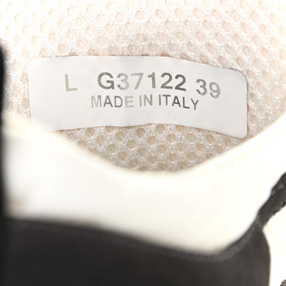 Chanel Nylon Suede Calfskin CC Sneakers 39 White Dark Grey 7 of 12