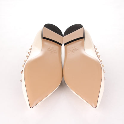 Valentino Garavani Patent Rockstud Ballerina Flats 36.5 Light Ivory Poudre 5 of 9