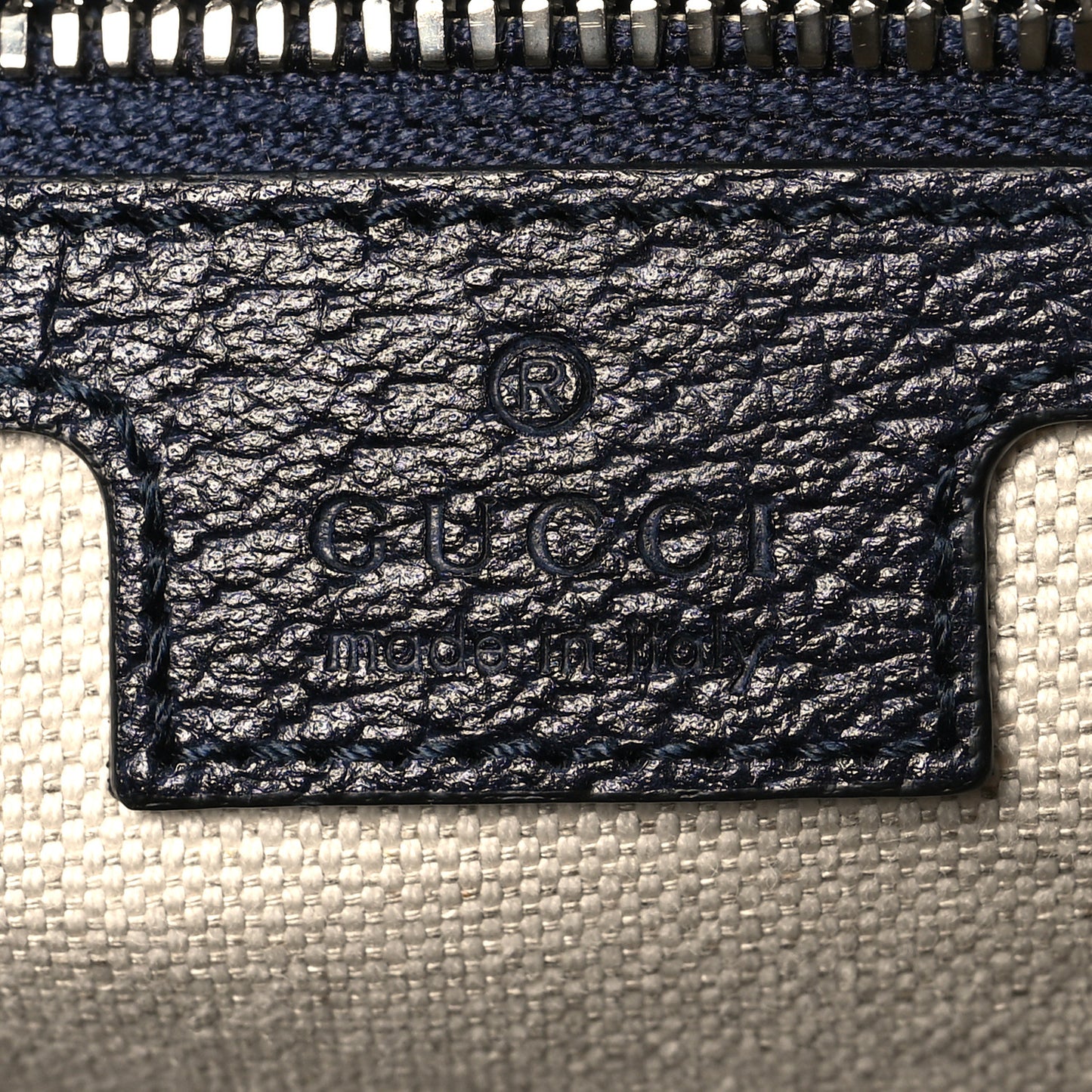 GG Supreme Monogram Textured Dollar Calfskin Medium Savoy Duffle Bag Blue Black