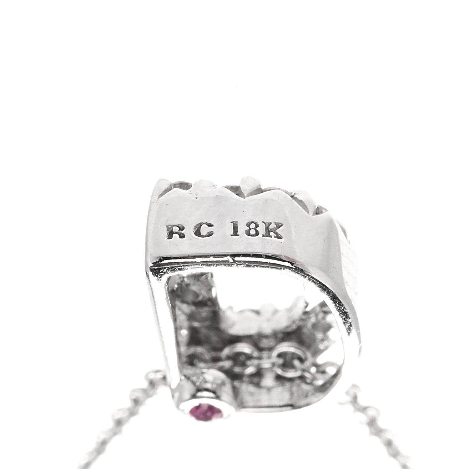 Roberto Coin 18K White Gold Diamond Love Letter D Pendant Necklace 5 of 8