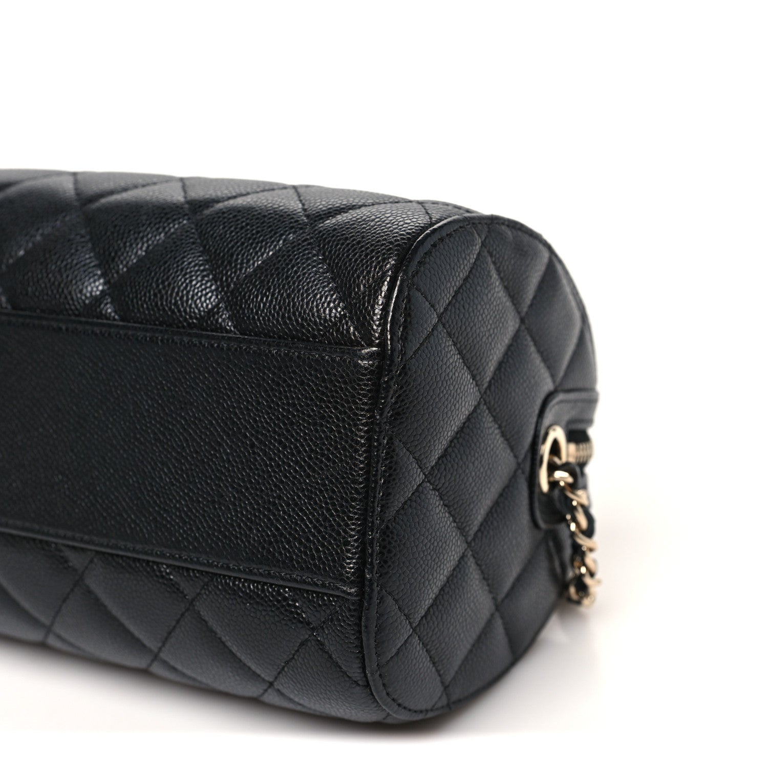 Chanel Caviar Quilted Barrel Clutch With Chain Black 10 of 10