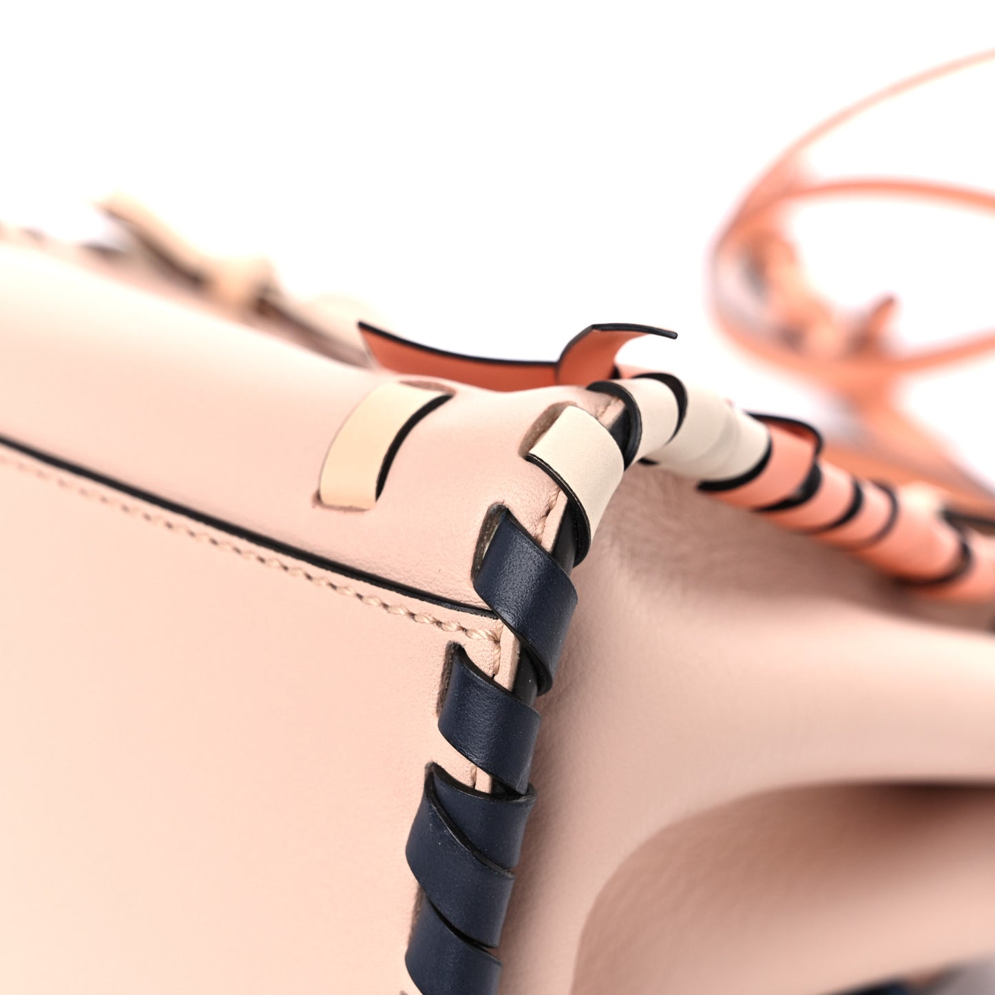 Calfskin Whipstitch Mini Peekaboo Iconic Satchel Plaster Albicocca Multicolor