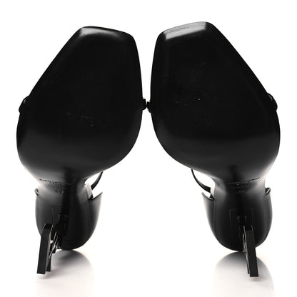 Saint Laurent Patent Calfskin Opyum 110 Sandals 39 Black 5 of 9