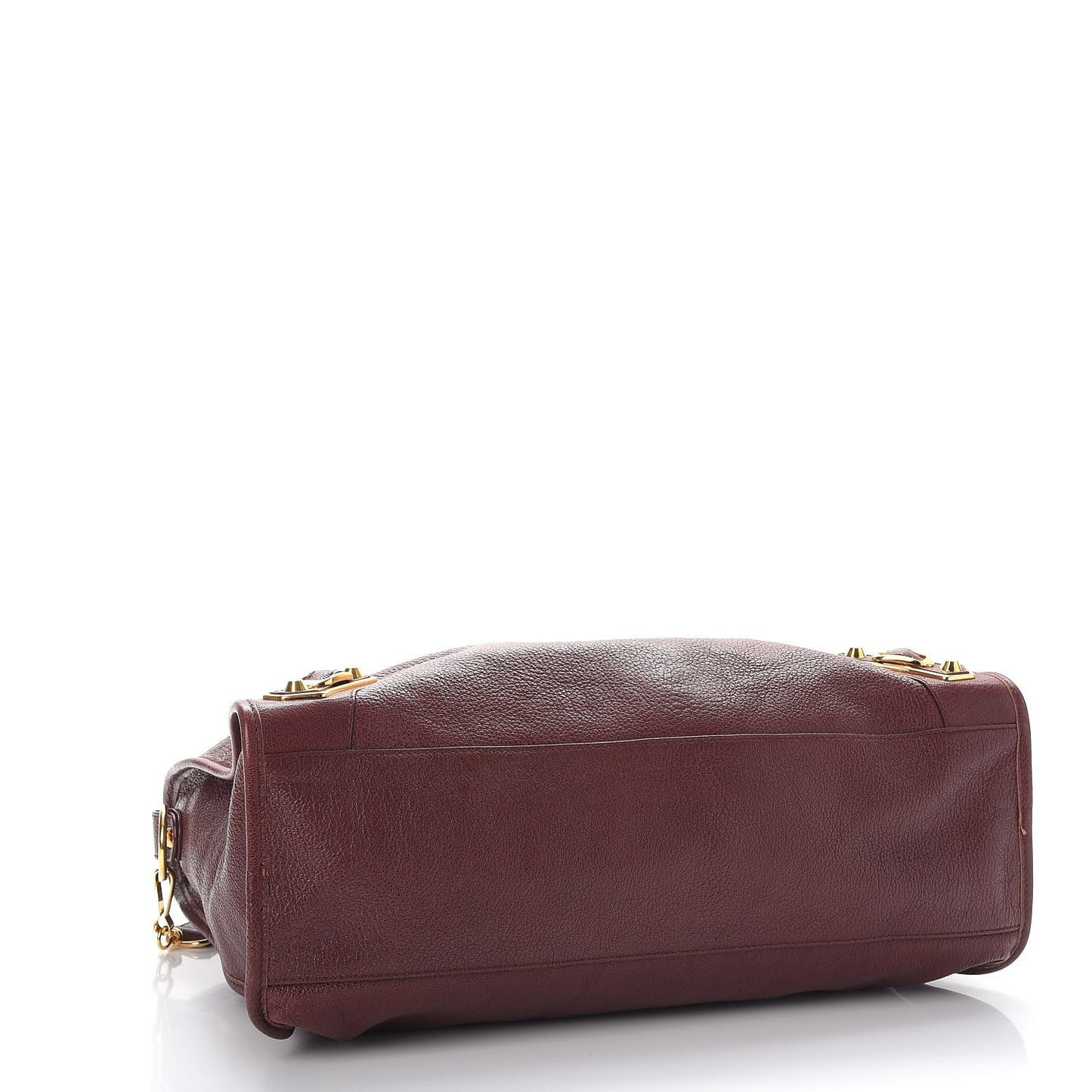 Chevre Gold Metallic Edge Hardware City Bordeaux