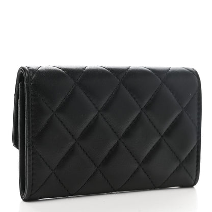 Chanel Lambskin Quilted Flap Card Holder Black 3 of 10