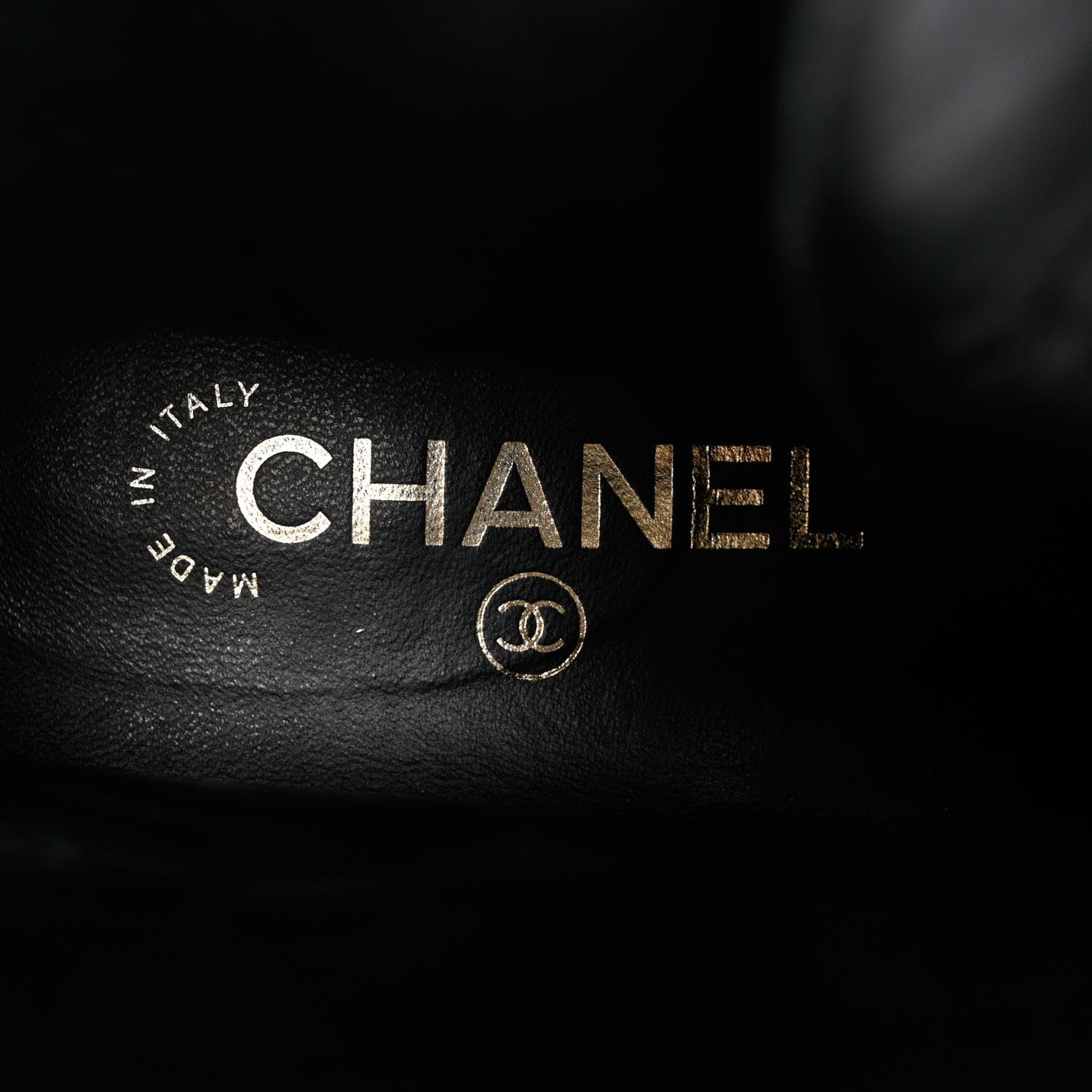 Chanel Shiny Calfskin Quilted Lace Up Combat Boots 40 Black 7 of 9