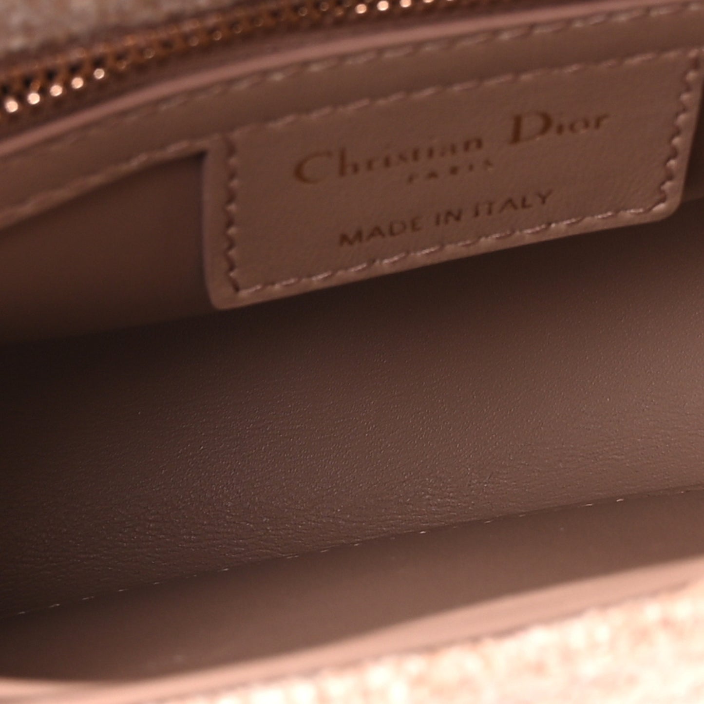 Linen Macrocannage Small Caro Bag Rose