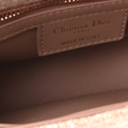 Christian Dior Linen Macrocannage Small Caro Bag Rose 5 of 10