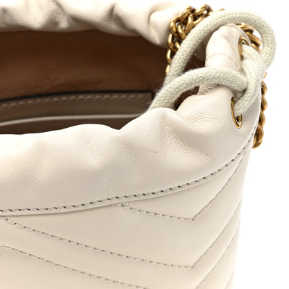 Gucci Calfskin Matelasse Mini GG Marmont 2.0 Bucket Bag White 11 of 11