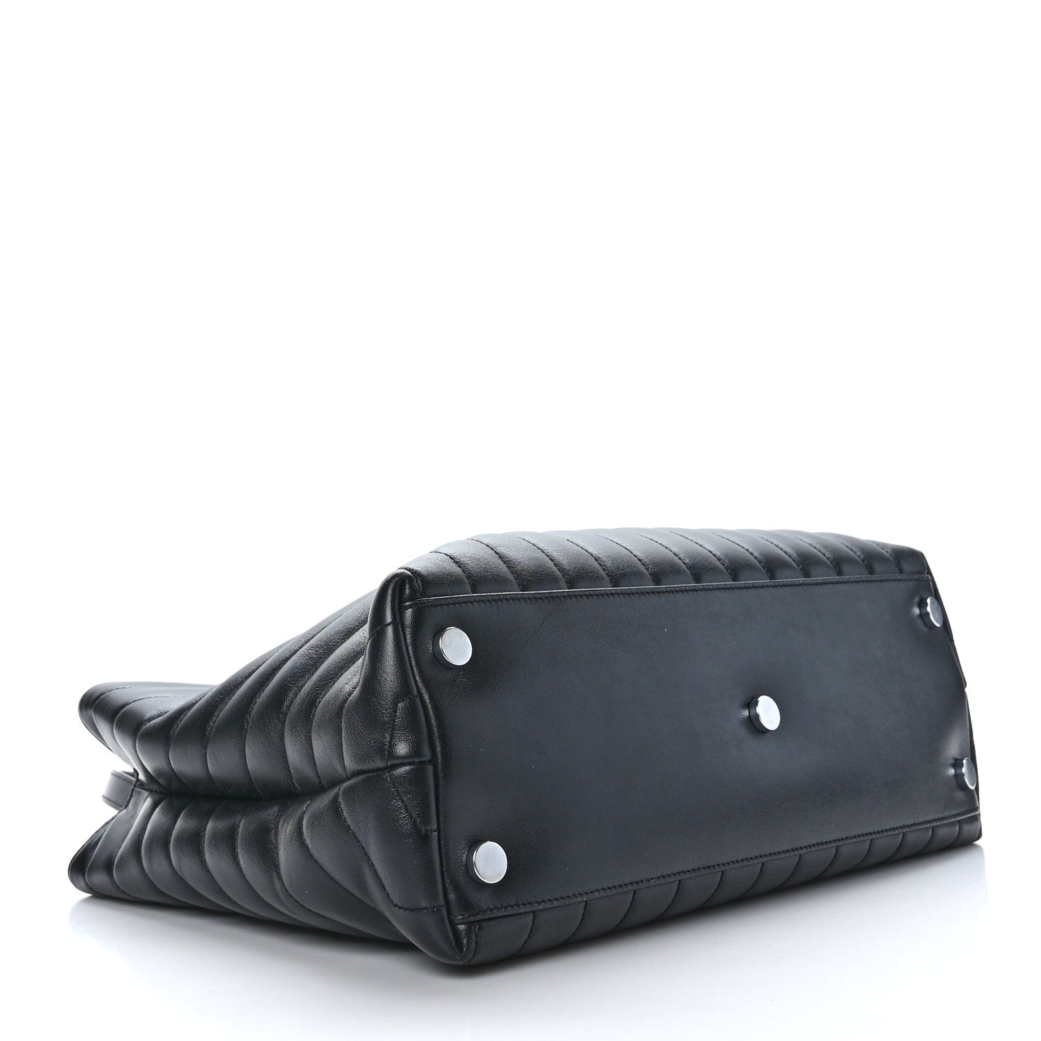 Saint Laurent Calfskin Y Quilted Monogram Large Loulou Shopper Black 4 of 11