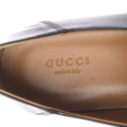 Gucci Goatskin Womens Horsebit Mid-Heel Loafers 39 Black 6 of 8