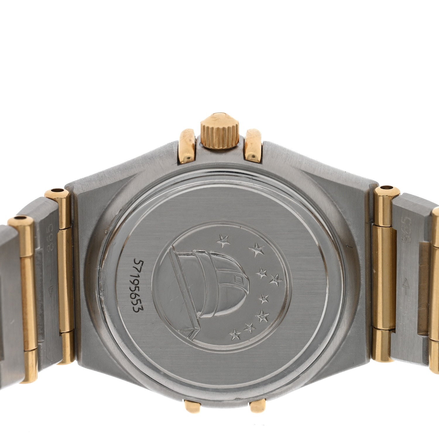 Omega Stainless Steel 18K Yellow Gold Diamond Bezel Mother of Pearl 22mm Constellation Quartz Watch 1267.70.00 4 of 4