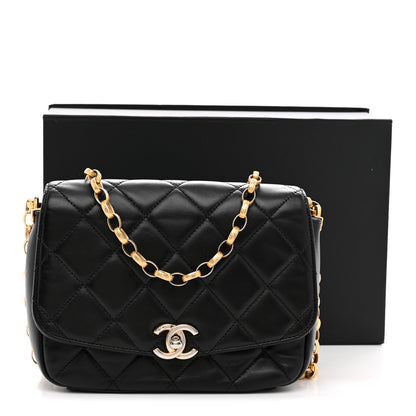 Chanel Lambskin Quilted CC Coin Flap Bag Black 12 of 12
