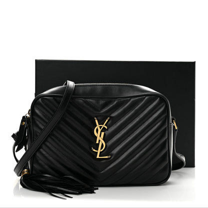 Saint Laurent Calfskin Matelasse Monogram Lou Camera Bag Black 13 of 13