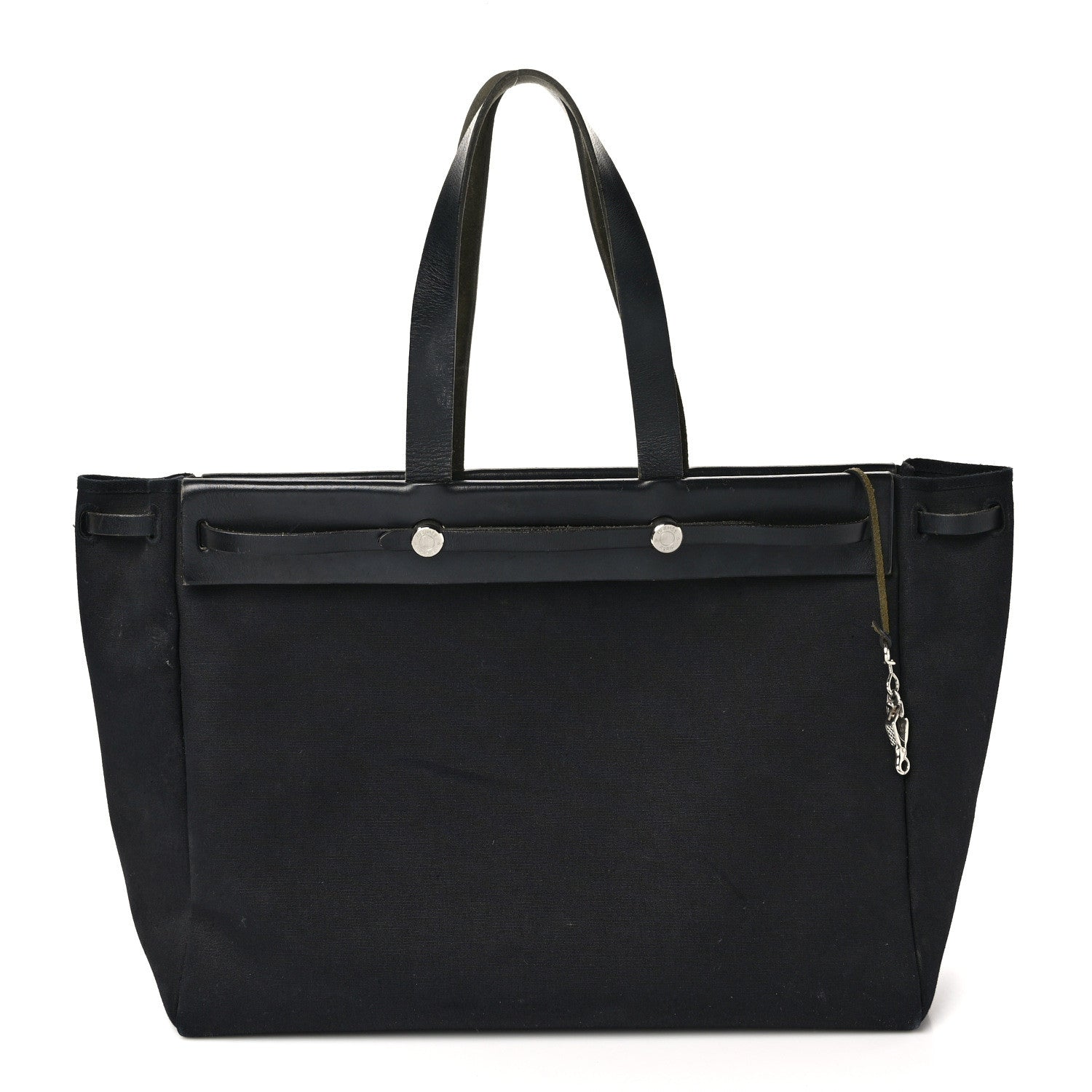 Hermes Toile Vache Hunter Herbag Cabas MM Black 3 of 10
