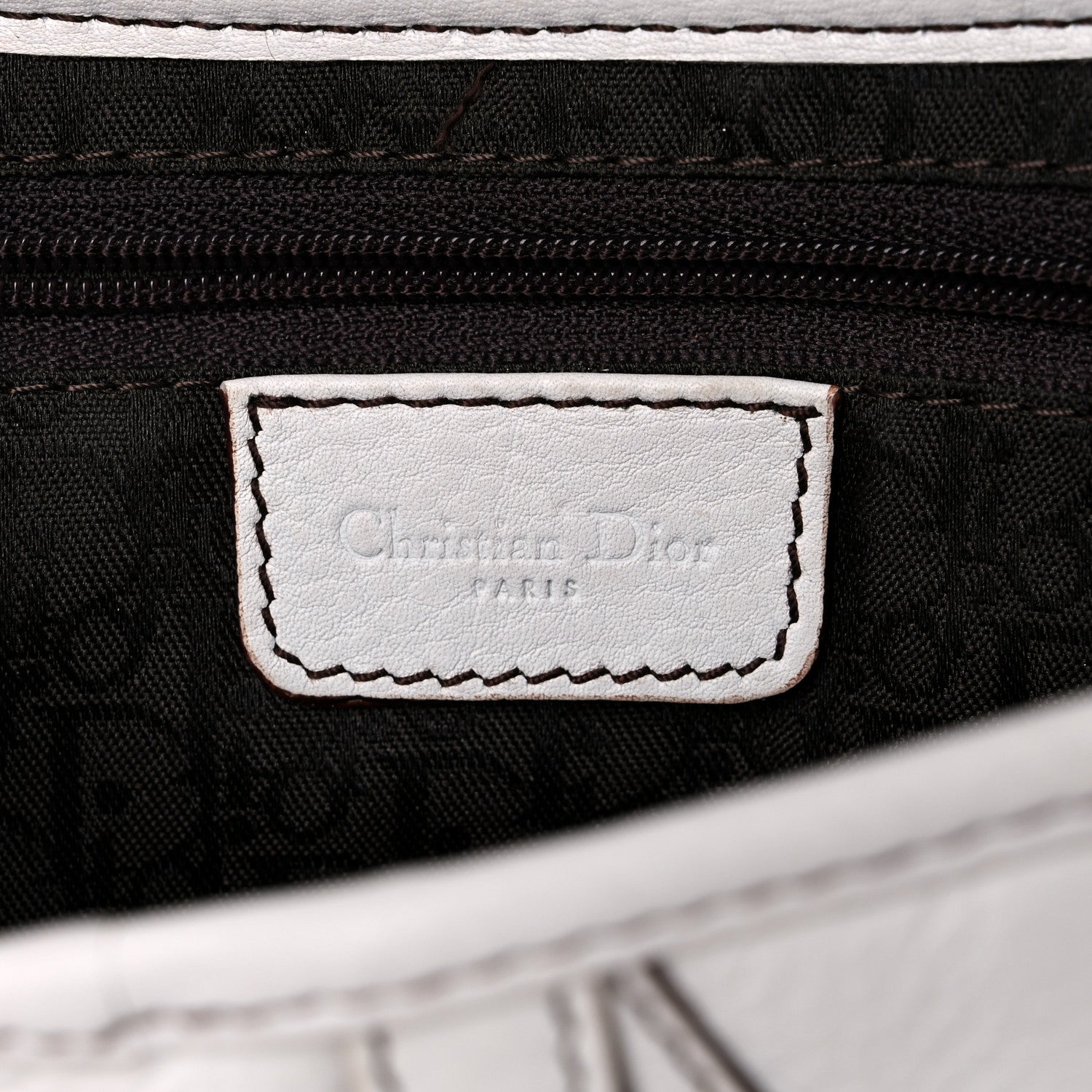 Christian Dior Calfskin Saddle Bag White 5 of 27