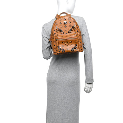 MCM Visetos Studded Small Stark M Backpack Cognac 2 of 14