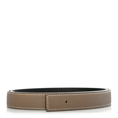 Hermes Swift Epsom 24mm Belt Strap 80 Black Etoupe 1 of 5