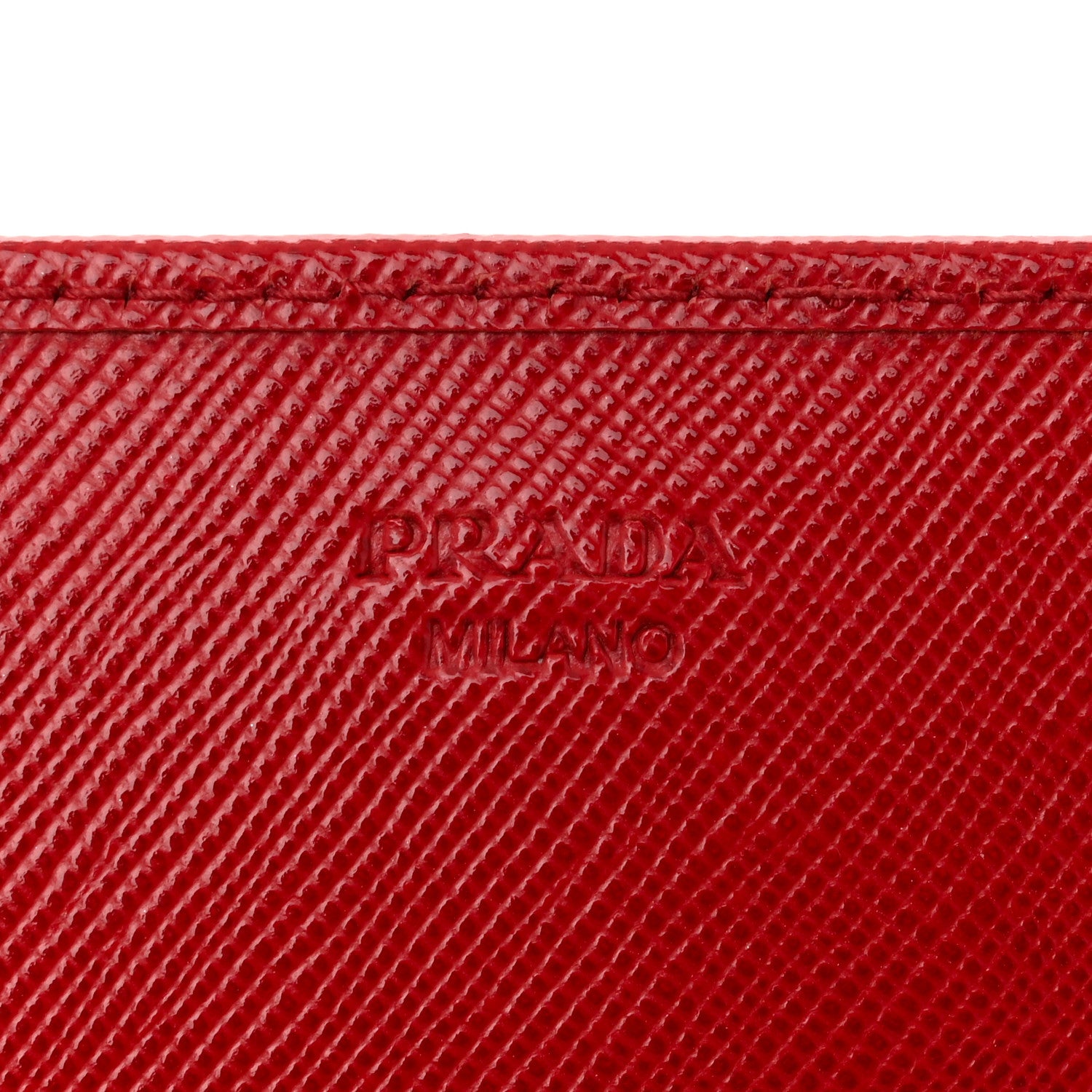Prada Saffiano Wallet on Chain Fuoco 7 of 11