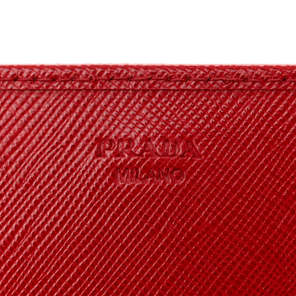 Prada Saffiano Wallet on Chain Fuoco 7 of 11