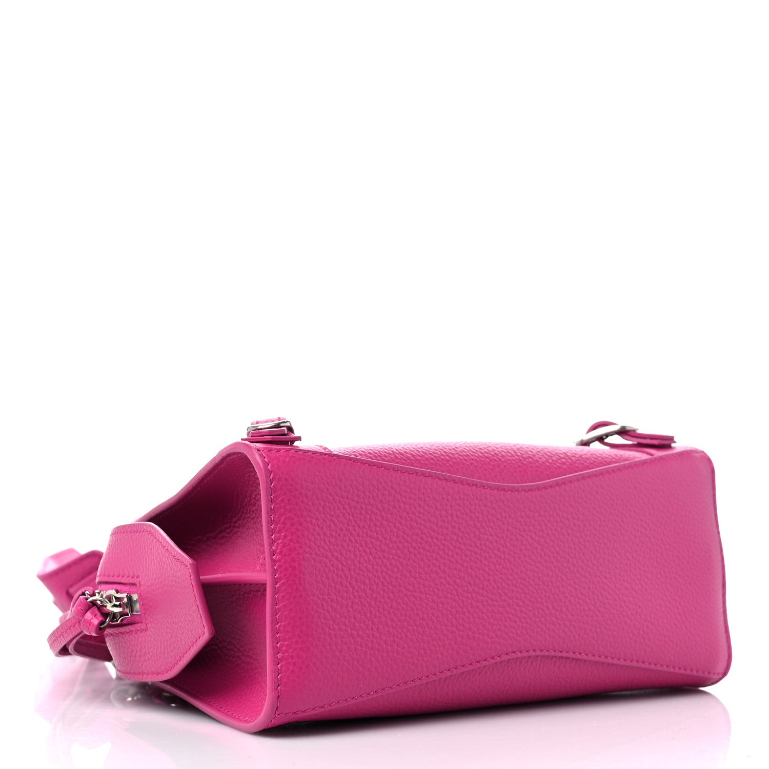 Balenciaga Grained Calfskin Neo Classic Silver Hardware Mini City Fuchsia 5 of 9
