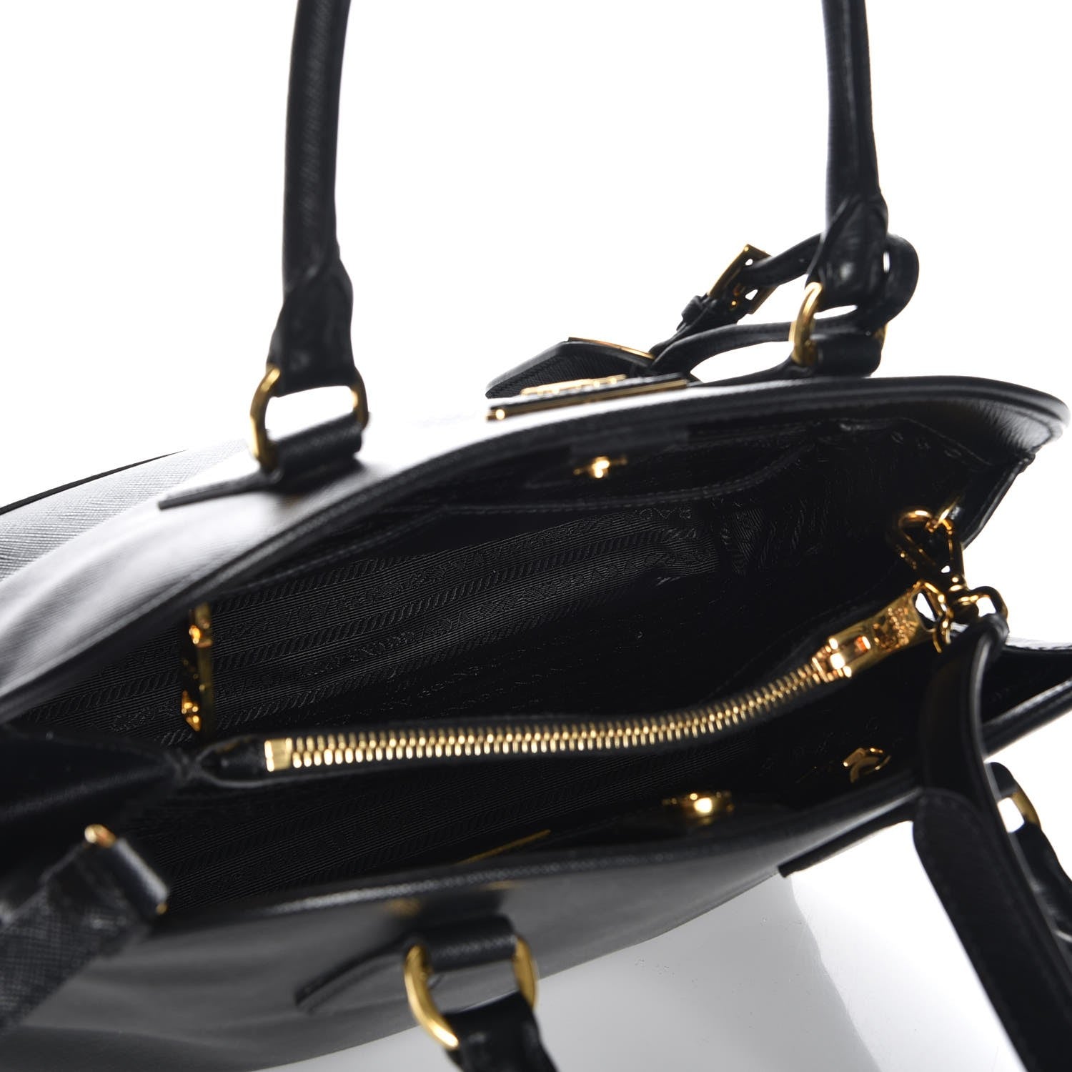 Prada Saffiano Lux Open Promenade Tote Black 6 of 9