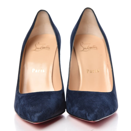 Christian Louboutin Veau Velours Alminette 100 Pumps 36.5 Marine 2 of 13