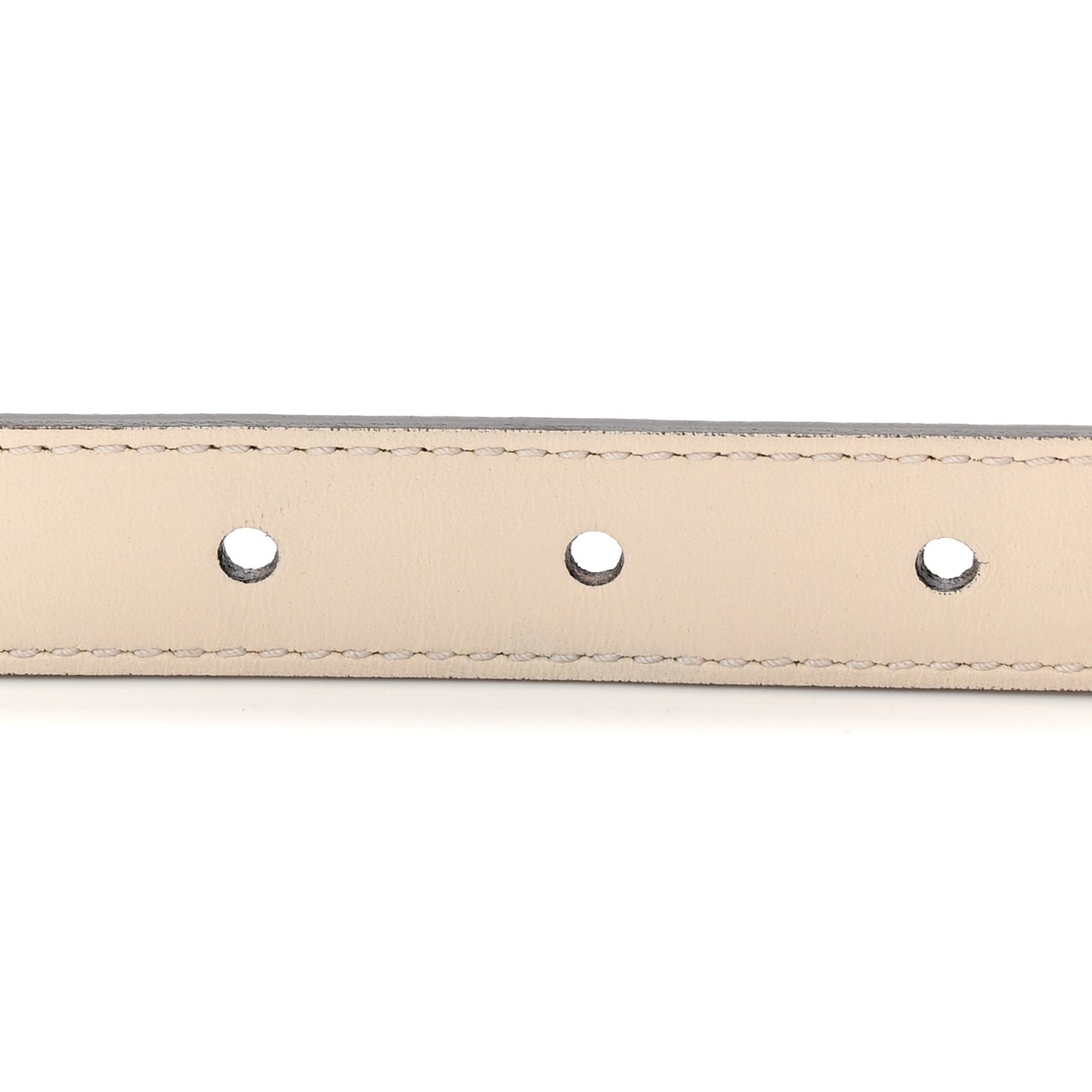 Plutone Calfskin Double G 20mm Belt 75 30 Mystic White