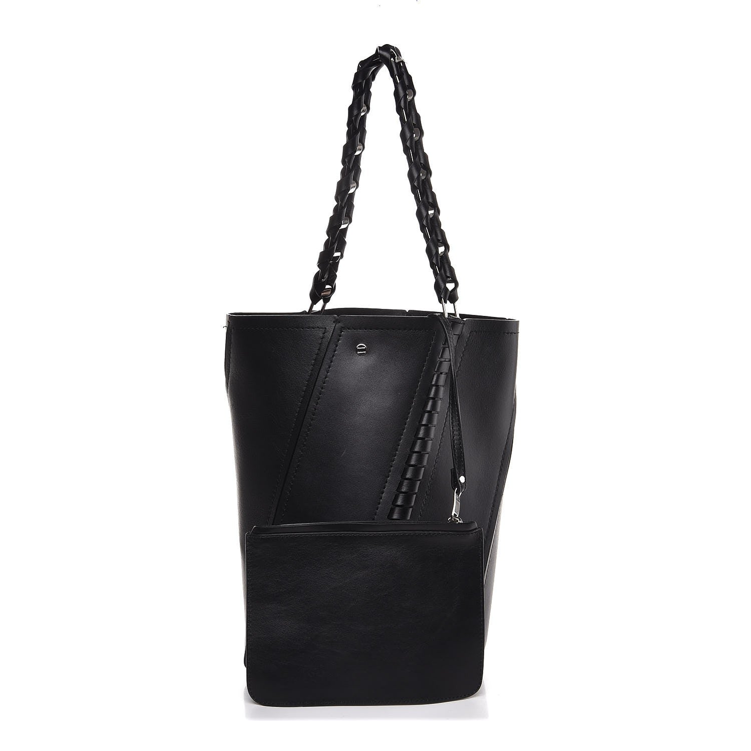 Proenza Schouler Smooth Calfskin Medium Hex Bucket Bag Black 3 of 8