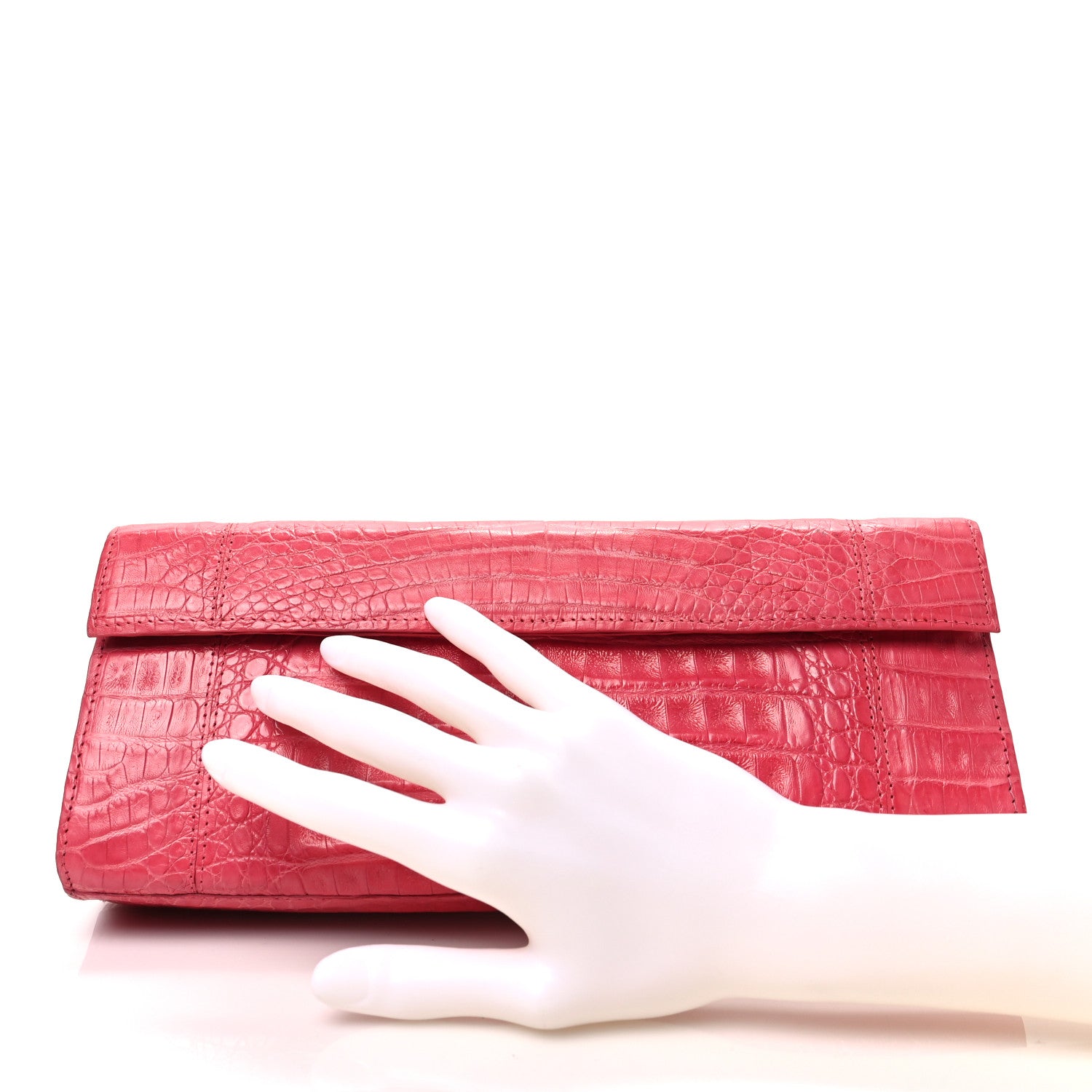 Nancy Gonzalez Crocodile Clutch Pink 2 of 7