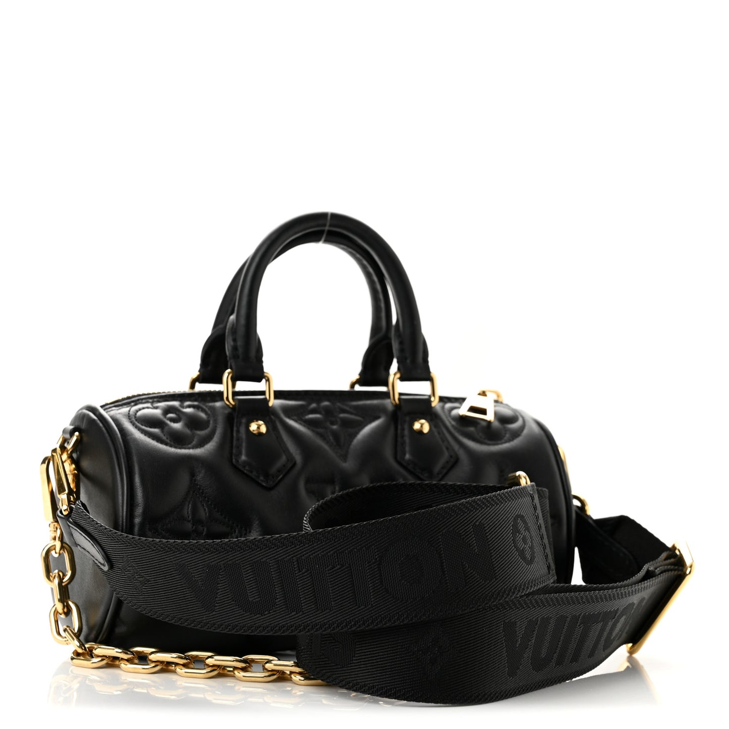 Calfskin Bubblegram Papillon BB Black