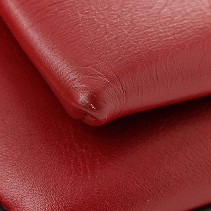 Gucci Vitello Palmellato Lux Bi-Color Small Arli Flap Shoulder Bag New Cherry Red Black 12 of 14