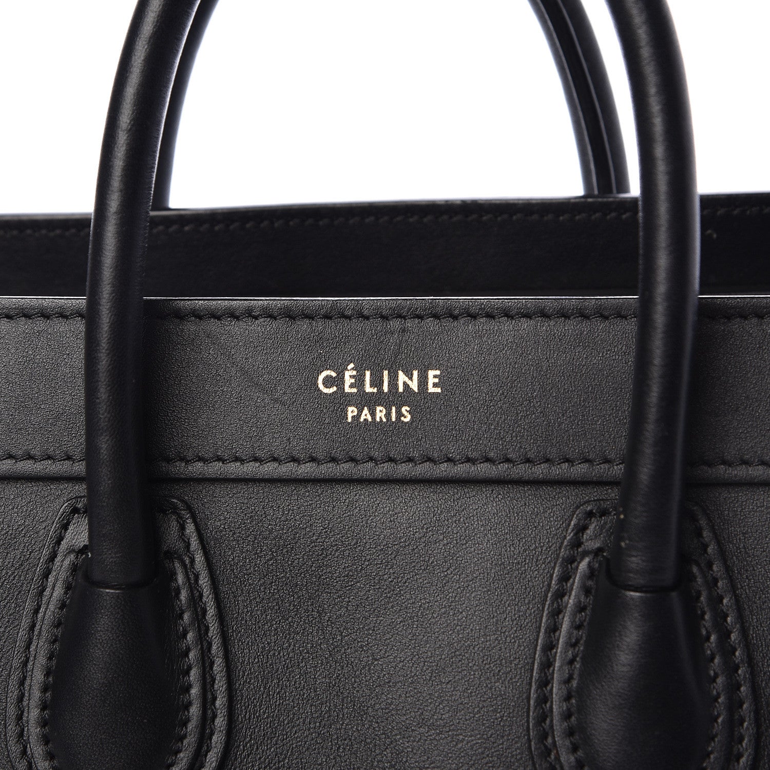 Celine Smooth Calfskin Nano Luggage Black 9 of 12