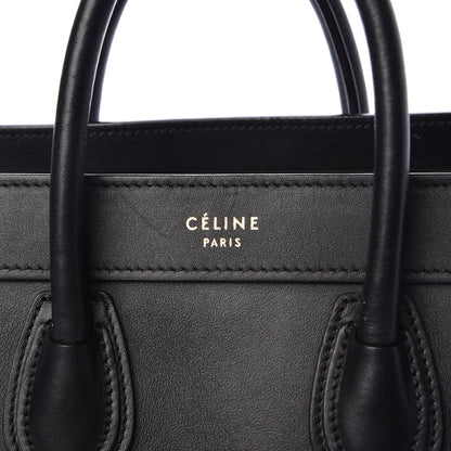 Celine Smooth Calfskin Nano Luggage Black 9 of 12