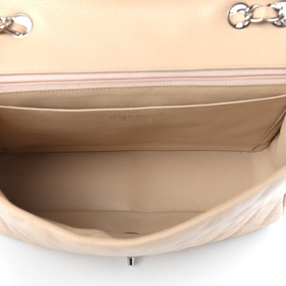 Chanel Caviar Quilted Jumbo Single Flap Beige Clair 5 of 9