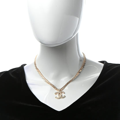 Chanel Crystal CC Multi Strand Chain Necklace Gold 2 of 5
