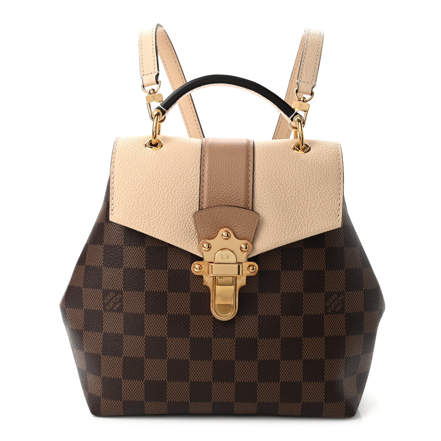 Louis Vuitton Damier Ebene Clapton Backpack Creme 1 of 11