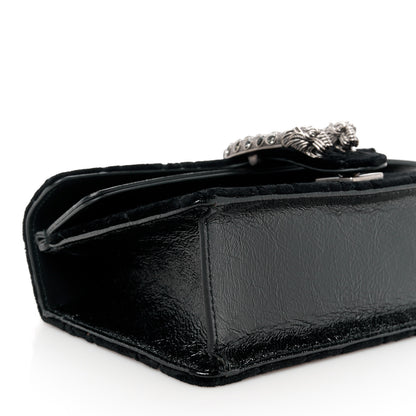 Gucci Velvet Skipper Crystal GG Monogram Small Dionysus Shoulder Bag Black Black Diamond 10 of 11