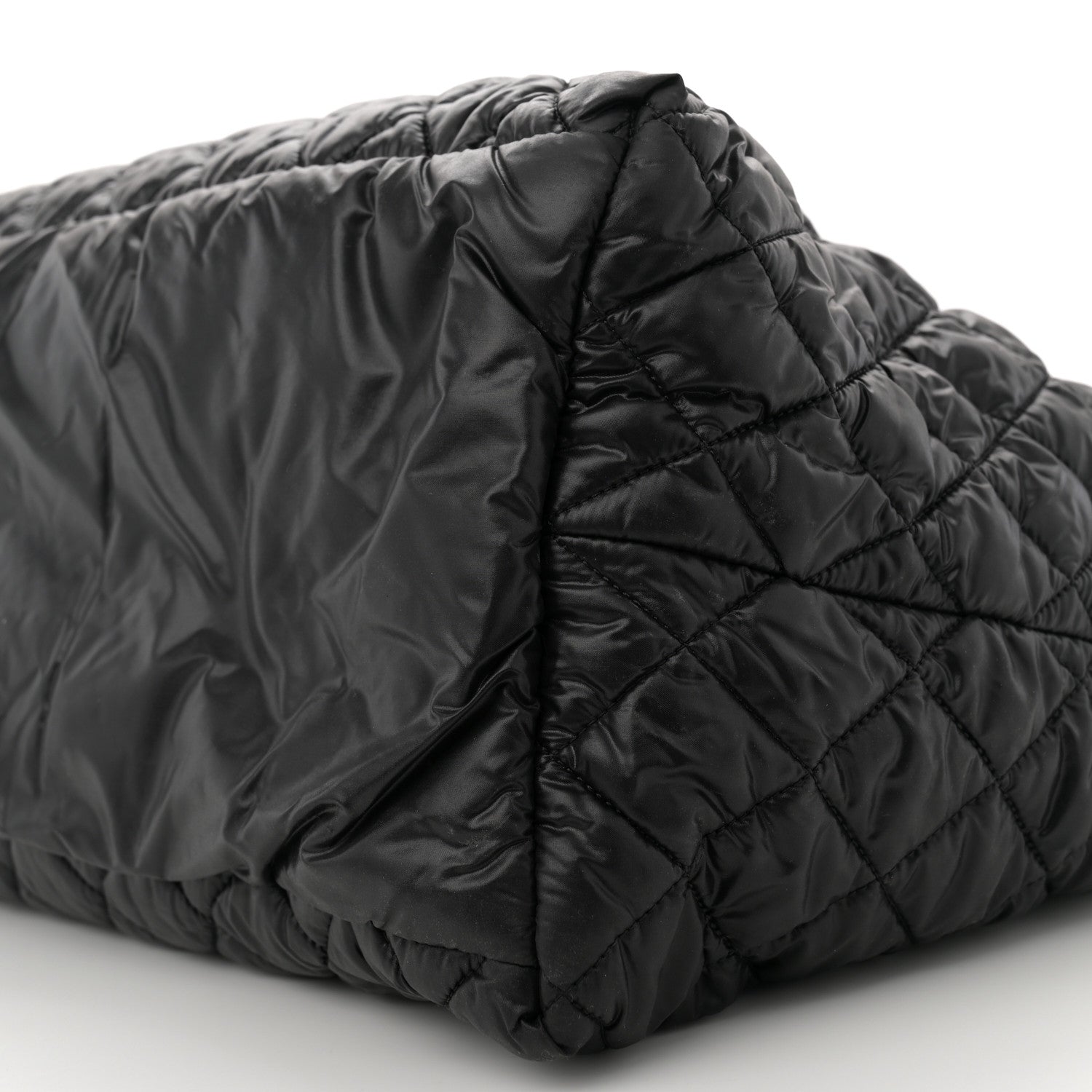 Chanel Nylon Quilted Large Coco Cocoon Tote   Black 10 of 10