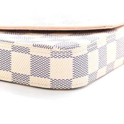 Louis Vuitton Damier Azur Pochette Felicie Chain Wallet Rose Ballerine 8 of 8