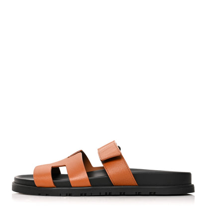 Hermes Epsom Womens Chypre Sandals 39 Natural 1 of 7